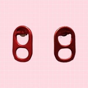 Red Soda Tab Earrings